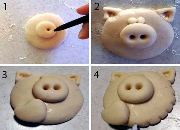 Свинка из соленого теста своими руками пошаговая инструкция